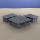 Garages en résine échelle N pack de 3 pack style toit hanche N2096 qualité Hillbots impression 3D