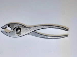 Vintage Unbranded U.S.A. 6-3/4" Slip Joint Pliers,Angled Narrow 3/16" Jaws - Picture 1 of 11
