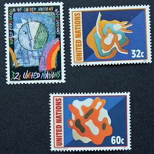NATIONS-UNIS (New-York) timbre/stamp Yvert et Tellier n°692 à 694 n** (Cyn14) - Foto 1 di 1