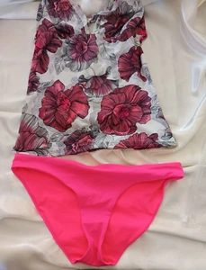 NEXT/H&M Mezcla Rosa Almohadillas Extraíbles Florales Tankini Juego Corto Reino Unido 12 - Imagen 1 de 3