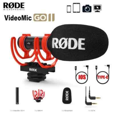 Rode VideoMic GO II Lightweight Directional Microphone for DSLR Smartphone PC - Image 1 of 4