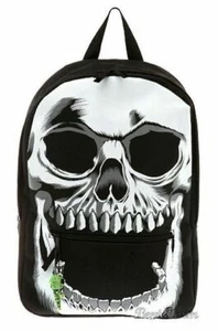 SAC À DOS FACE CRÂNE AVEC FANION VAUDOU ZOMBIE - Photo 1/1