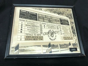 1963 Mobile Alabama County United Fund Campaign Framed Photo - Picture 1 of 3