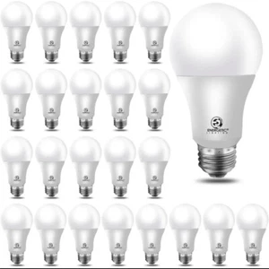 Energetic 24 Pack A19 LED Light Bulb, 60 Watt Equivalent Daylight 5000K, E26 - Picture 1 of 5