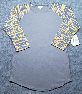 LulaRoe Randy T Shirt Womens M Multicolor Geometric 3/4 Sleeve Round Neck New - Picture 1 of 9