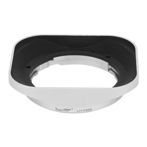 Square Metal Bayonet Lens Hood for Fujifilm Fuji XF 35mm 23mm f/2 f2 R WR Silver - Picture 1 of 10
