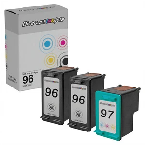 3PK DI Ink Replacement for HP 96 (2xblk) & HP 97 (1xColor) Use in 5940xi 7310xi - Afbeelding 1 van 7
