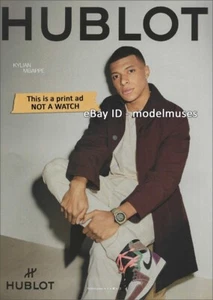 HUBLOT Relojes 1 Página Revista Anuncio Impreso Otoño 2022 KYLIAN MBAPPE - Imagen 1 de 1