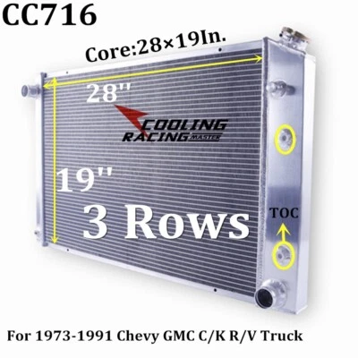 Aluminum Radiator for 1981-1986 Chevy GMC C/K C10 C20 C30 C1500 C2500 C3500 #716 - Image 1 of 4