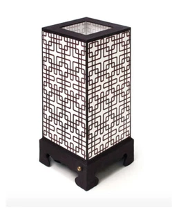 KOREAN TRADITIONAL LAMP, ANTIQUE LAMPE, DESK LAMP, HANJI LATTICE WINDOW DESIGN - Picture 1 of 7