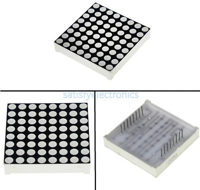 2 Stück 8x8 3mm Dot Matrix Display Rot LED Display Gemeinsame Anode - Bild 1 von 4