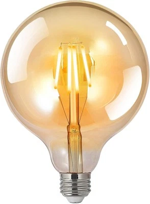 LED Globe Bulbs 60W Equivalent 6W Vintage Edison Style G125 – 2 Pack - Image 1 of 4