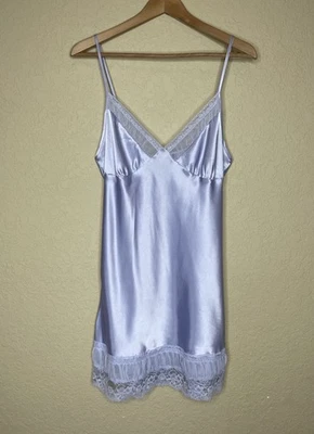 Jones New York Satén Noche Slip Chemise Para Mujer Talla M Lavanda con Ribete de Encaje Foto 1 de 4