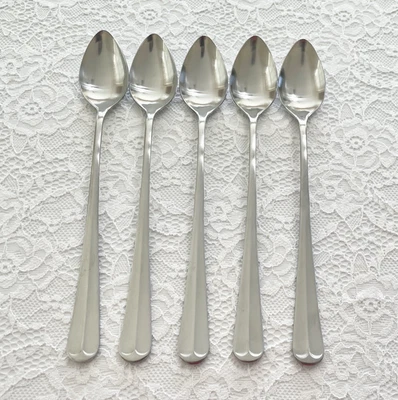 (5) Cucharas de té heladas de acero inoxidable Rogers Co. JEFFERSON MANOR *Envío gratuito* Foto 1 de 4