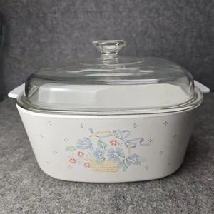 Vintage Corning Ware "Country Cornflower" A-5-B 5 liter with lid - Picture 1 of 11