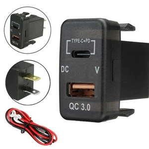 Type-C USB Charger Adapter Voltmeter For Toyota Tacoma 4Runner FJ Cruiser RAV4 - Picture 1 of 7