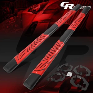 RED 5" STEP BAR RUNNING BOARD FOR 2007-2019 SILVERADO/SIERRA 1500-3500 CREW CAB - Picture 1 of 7