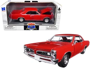1966 Pontiac GTO Red "Muscle Car Collection" 1/25 Diecast Model Car by New Ray - Picture 1 of 1