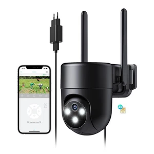 4G LTE Telecamera con SIM Esterno 2K Videocamera Sorveglianza 360° PTZ AI - Foto 1 di 24
