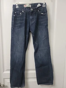 Jeans Levi's 514 ragazzo taglia 14 regular 27 x 27 gamba dritta denim scuro  - Foto 1 di 6