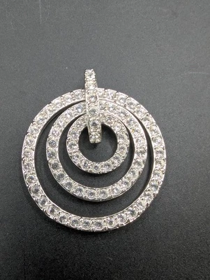 Colgante de eternidad de cristal triple círculo marca Nolan Miller  Foto 1 de 4