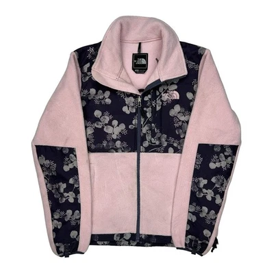 The North Face Floral Fleece Jacket - Small Black Polyester - Image 1 of 4