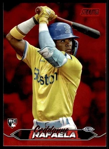 2024 Topps Stadium Club Ceddanne Rafaela #34 Red Foil Parallel RC Boston Red Sox - Bild 1 von 2