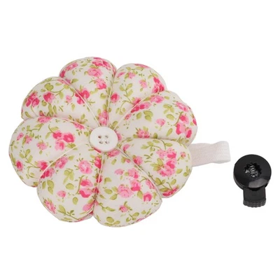 Pin Cushion Needle Collector With Elastic Wristband Small Flower Spare - Image 1 of 4