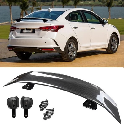 For Hyundai Accent Carbon Fiber 46" Car Rear Trunk Spoiler Lip Wing Racing - Image 1 of 4