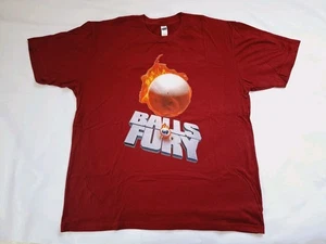 Balls of Fury Shirt Movie Promo Next Level Maroon Red T-Shirt Size XL Free S&H - Picture 1 of 4