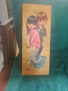 1960's Lee Big Eyes Go-Go Dance Litho Print 6"x15" - Picture 1 of 10