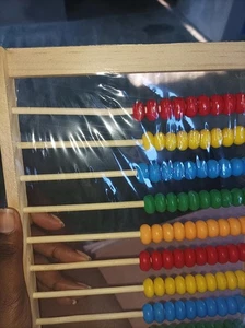 Holz Zählen Zahlen Rahmen, 10 Reihen Abakus für Kinder Lernen Mathe 11-1/2 Zoll - Bild 1 von 5