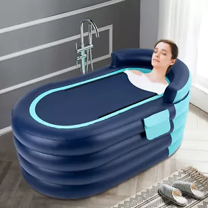 Inflatable Bathtub Hot Water Bath Spa Adult Bath Tub+ Wireless Electric Air Pump - Picture 1 of 18