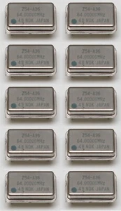 10x 64 MHz Crystal Oscillator Japan. 64.00000 64MHz (10-pcs) - Picture 1 of 1