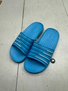 Widz Solid Blue Slip On Rubber Sandals Unisex Adults Size 4-5.5 - Picture 1 of 4