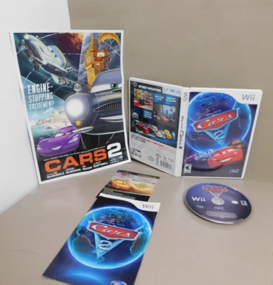 Disney Pixar CARS 2 (Nintendo Wii, 2006) en caja original con póster - disco en muy buena condición limpio probado Foto 1 de 4