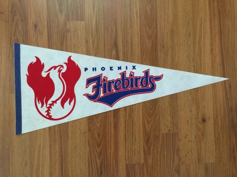 Phoenix Firebirds MiLB BASEBALL VINTAGE 1990 PACIFIC COAST LEAGUE Felt Pennant! Cover