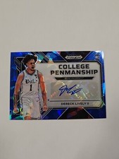 2023 Prizm Draft Picks Blue Ice  College Penmanship Auto Dereck Lively II /75 RC