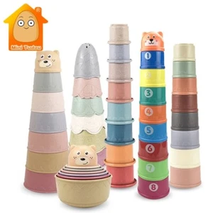 Stacking Bath Toys Stacking Cups Building Blocks Educational Nesting Cups Toys - Picture 1 of 18
