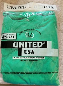 United USA grün Rundhals schweres 4XL T-Shirt (versiegelt) - Bild 1 von 2
