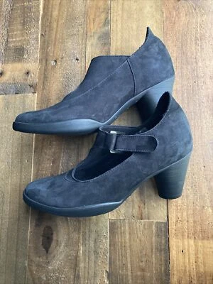 Zapatos de tacón Mary Jane de cuero nobuck negro Arche talla 36 5,5 Foto 1 de 4