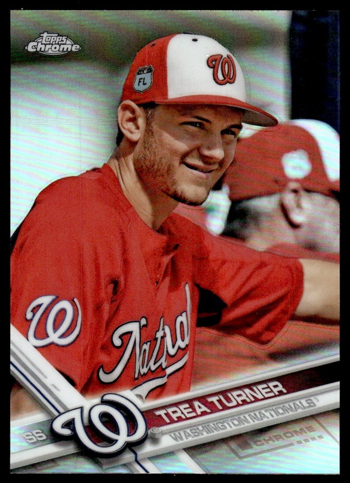 2017 Topps Chrome SP VARIATION PHOTO Trea Turner Washington Nationals #194 R32 - Image 1 of 2