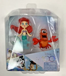 Disney 100 3 inch Mini Figure Set The Little Mermaid Ariel and Sebastian New - Picture 1 of 3