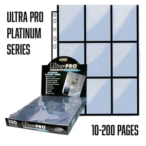 Ultra Pro Platinum A4 Trading Card 9-Pocket Pages/Sleeves 10 - 100 Yugioh, MTG - Picture 1 of 10