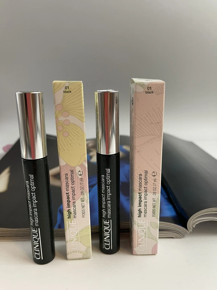 NIB Lot of 2 Clinique High Impact Mascara 01 Black Full Size - Image 1 of 1
