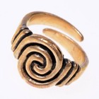 Fingerring "Knoten" Wikinge Kelten Ring historisch Replik Bronze/Versilbert