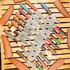 Lot Of 19 Pcs Hand Forged Damascus Steel Blade Skinner Knife, Hunting Knife 217