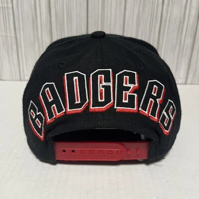 DE COLECCIÓN Wisconsin Badgers Sombrero Gorra Snap Back Blockhead Zephyr Lana NCAA Foto 1 de 4