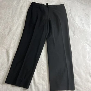 Boss Hugo Boss Mens Black Flat Front Straight Leg Dress Pants Size 34R - Picture 1 of 13
