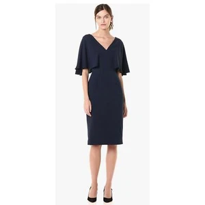 Kleid The Population Damen M Schwarz Louisa Midi Tiefkleid - Bild 1 von 8